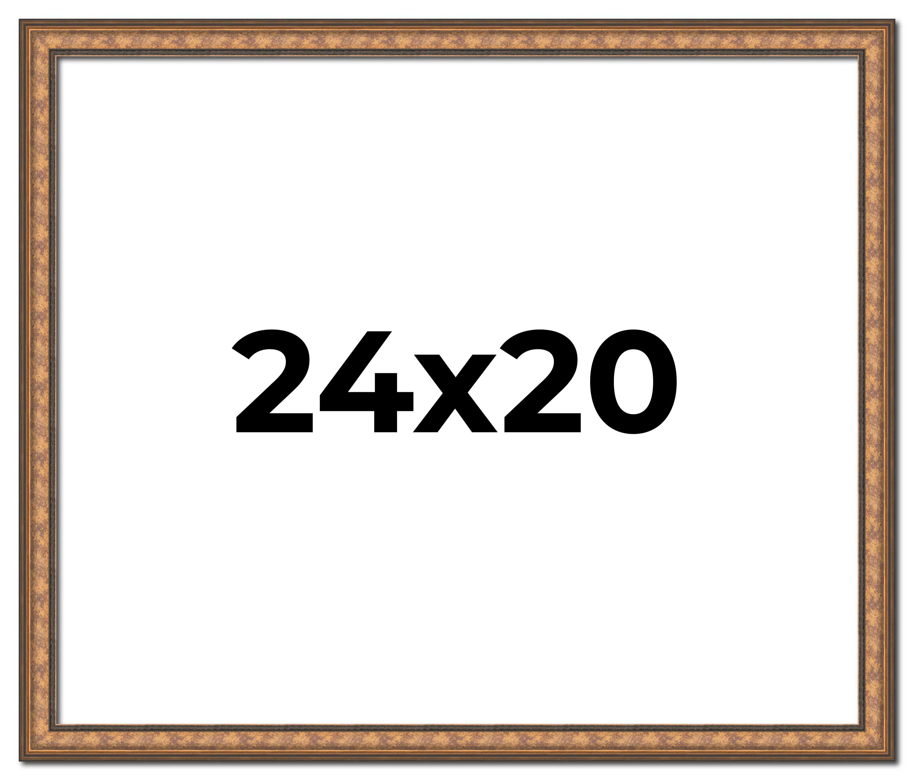 24x20 Frame Gold Real Wood Picture Frame Width 1.25 inches | Interior ...