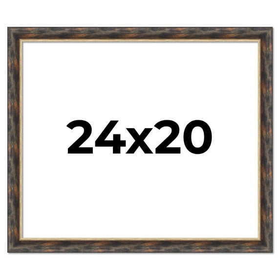 24x20 Frame Gold Real Wood Picture Frame Width 1.5 inches | Interior Frame Depth 0.5 inches |