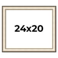 thumbnail image 1 of 24x20 Frame Gold Silver Plein Aire 2" Inch Wide Moulding Solid Wood Picture Frame | Modena, 1 of 8