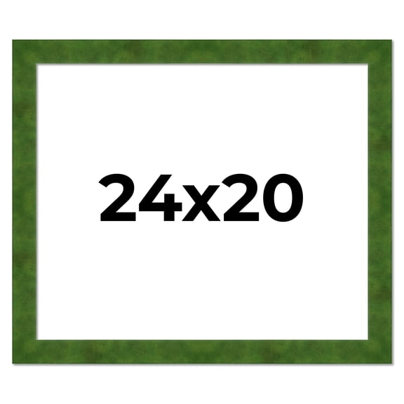24x20 Frame Green Burl Solid Wood Picture Frame | 1.75 Inches Moulding Width | Interior Frame Depth