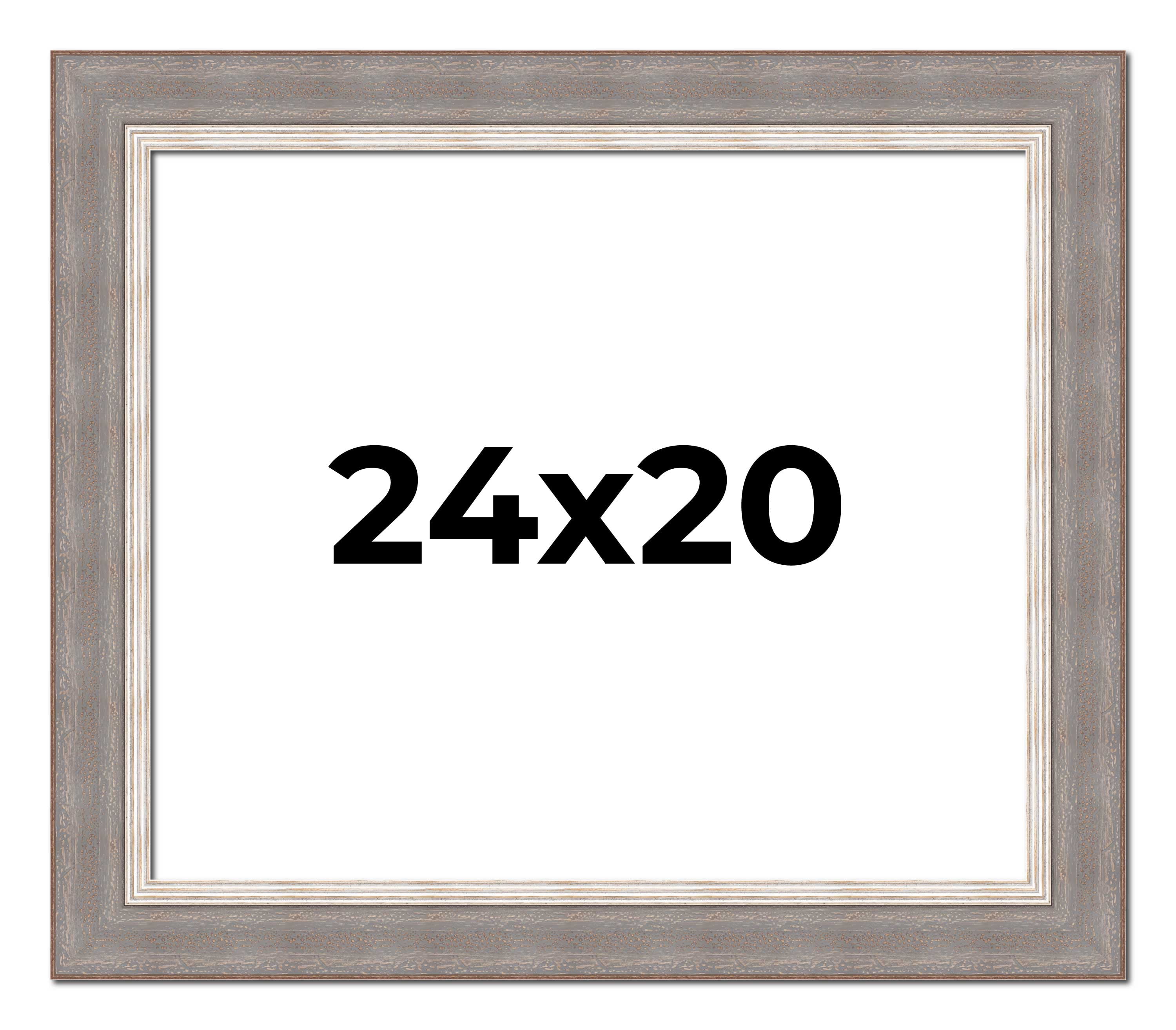 24x20 Frame Grey Real Wood Picture Frame Width 2.75 Inches | Interior ...