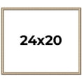 thumbnail image 1 of 24x20 Frame Silver Real Wood Picture Frame Width 0.75 Inches | Interior Frame Depth 0.5 Inches |, 1 of 8