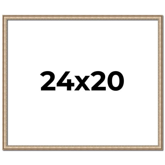 24x20 Frame Silver Real Wood Picture Frame Width 0.75 Inches | Interior Frame Depth 0.5 Inches |