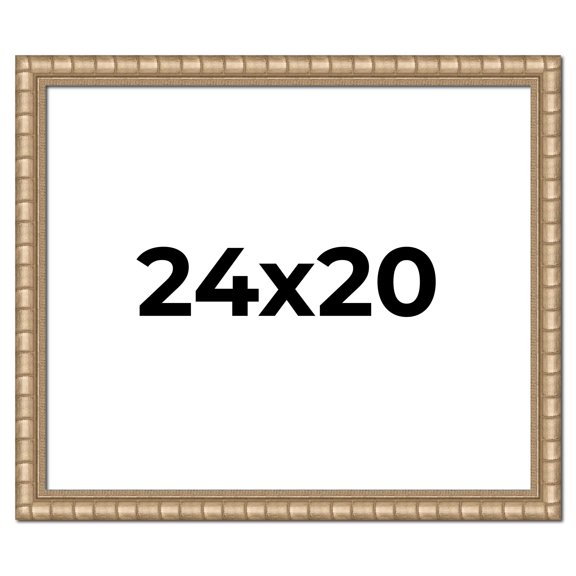 24x20 Frame Silver Real Wood Picture Frame Width 1.5 inches | Interior Frame Depth 0.5 inches |