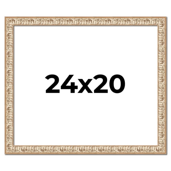 24x20 Frame White Real Wood Picture Frame Width 1.5 inches | Interior Frame Depth 0.5 inches |
