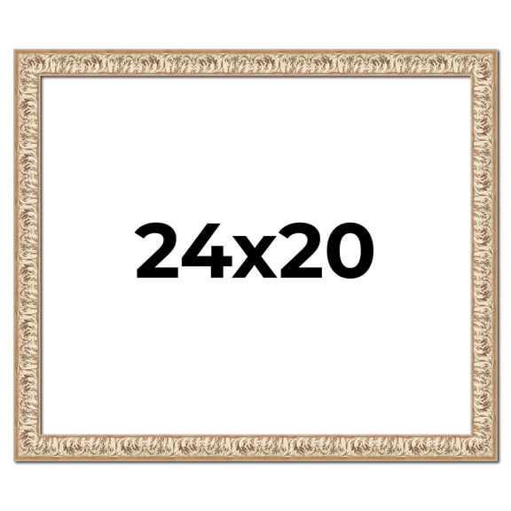 24x20 Frame White Real Wood Picture Frame Width 1.5 inches | Interior Frame Depth 0.5 inches |