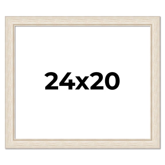 24x20 Frame White Real Wood Picture Frame Width 1.75 inches | Interior Frame Depth 0.5 inches |