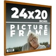 thumbnail image 1 of 24x20 Honey Brown Real Wood Picture Frame Width 0.75 inches | Interior Frame Depth 0.5 inches |, 1 of 8