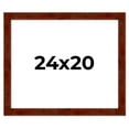 thumbnail image 1 of 24x20 Walnut Brown Veneer Real Wood Picture Frame Width 1.75 inches | Interior Frame Depth 0.5, 1 of 8