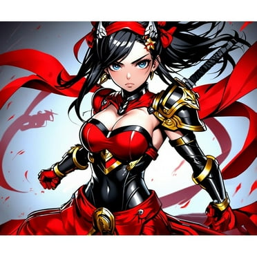 Wall Art Impressions 24x20in Poster The Fierce Female Warrior fighting boys game room decor gaming wall art