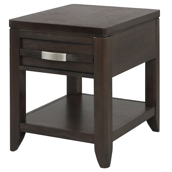 24x20x25" End Table with Metal Detailing | Bedside Accent and Storage | Fancy Appearance and Practical Function