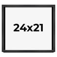 thumbnail image 1 of 24x21 Frame Black Charcoal Grey Wood Textured Picture Frame | 0.75 Inch Moulding Width | Gunmetal, 1 of 8
