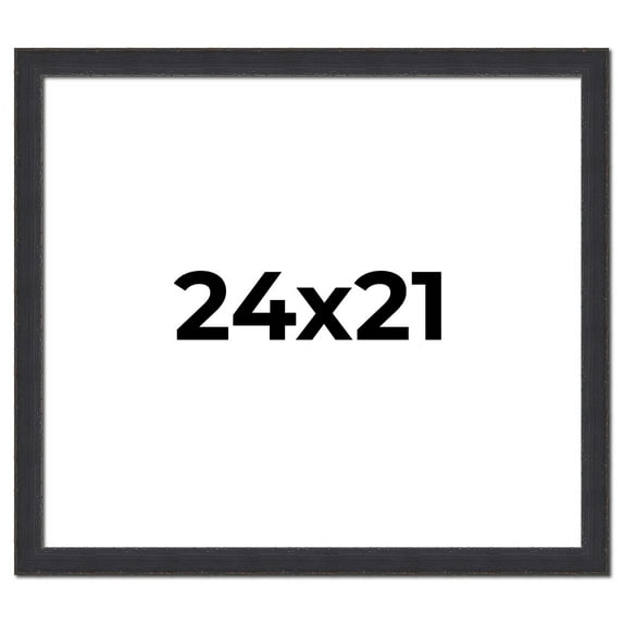 24x21 Frame Black Real Wood Picture Frame Width 1.25 Inches | Interior Frame Depth 0.5 Inches |