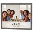 thumbnail image 1 of 24x21 Frame Silver Grey Distressed Solid Wood Picture Frame | 0.75 Inch Moulding Width | Interior, 1 of 8