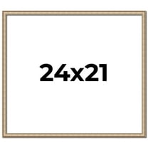 24x21 Frame Silver Real Wood Picture Frame Width 0.75 Inches | Interior Frame Depth 0.5 Inches |