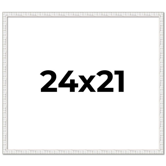 24x21 Frame White Real Wood Picture Frame Width 0.75 inches | Interior Frame Depth 0.5 inches |