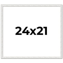 24x21 Frame White Real Wood Picture Frame Width 0.75 inches | Interior Frame Depth 0.5 inches |