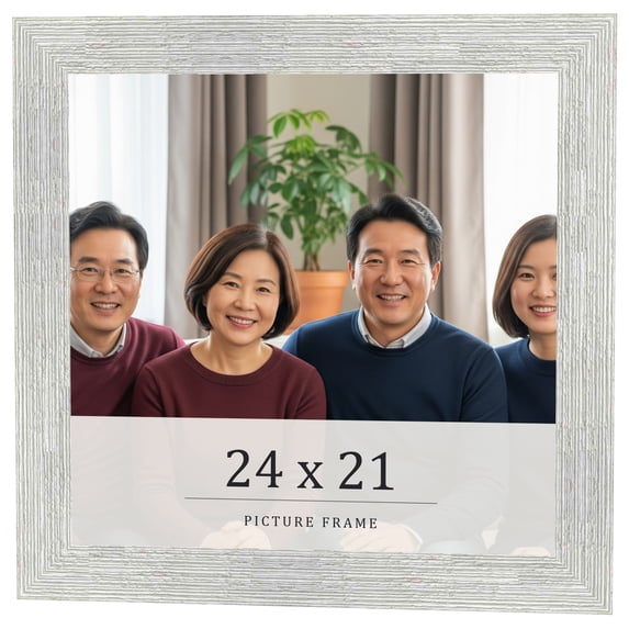 24x21 Frame White Real Wood Picture Frame Width 1.5 inches | Interior Frame Depth 0.5 inches | Barn