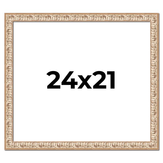 24x21 Frame White Real Wood Picture Frame Width 1.5 inches | Interior Frame Depth 0.5 inches |