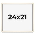 thumbnail image 1 of 24x21 Frame White Wash Solid Wood Picture Frame | 0.75 Inch Moulding Width | Includes UV Acrylic, 1 of 8
