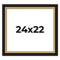 thumbnail image 1 of 24x22 Frame Gold Real Wood Picture Frame Width 2.25 Inches | Interior Frame Depth 0.5 Inches |, 1 of 8
