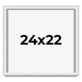 thumbnail image 1 of 24x22 Shadow Box Silver Brushed Striped Display Frame | 1.625 Inches Deep | 1 Inch Moulding Width |, 1 of 8
