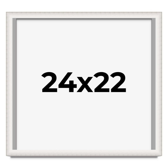 24x22 Shadow Box Silver Brushed Striped Display Frame | 1.625 Inches Deep | 1 Inch Moulding Width |