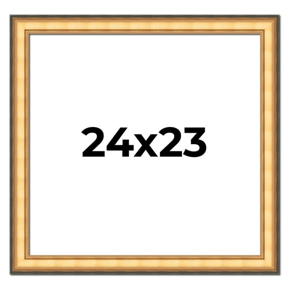 24x23 Frame Gold Plein Aire Solid Wood Picture Frame Width 2 Inches | Interior Frame Depth 0.5