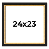 24x23 Frame Gold Real Wood Picture Frame Width 2.25 Inches | Interior Frame Depth 0.5 Inches |