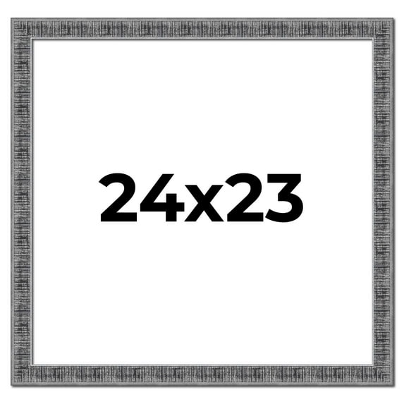 24x23 Frame Silver Black Rustic Sonoma Solid Wood Picture Frame | 1.5 Inch Moulding Width |