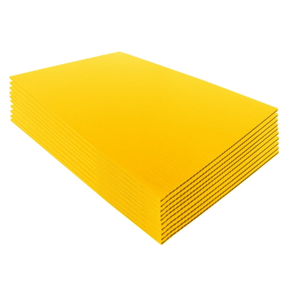 24x24 4mm Corrugated Plastic Sheets 5 Pack Yellow Waterproof Lightweight, Blank Boards Double Sided for Lawn Signs, Garage Sales and Real State. Various Sizes, Colors by WholesaleArtsFrames-com