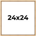 thumbnail image 1 of 24x24 Frame Beaded Gold Solid Wood Picture Frame | 0.75 Inches Moulding Width | Liscio Oro, 1 of 8