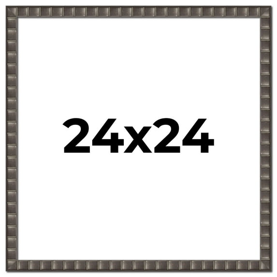 24x24 Frame Black Brown Chestnut Mosaic Solid Wood Picture Frame | 1.125 Inch Moulding Width |