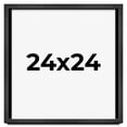 thumbnail image 1 of 24x24 Frame Black Charcoal Grey Wood Textured Picture Frame | 0.75 Inch Moulding Width | Gunmetal, 1 of 8