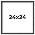 thumbnail image 1 of 24x24 Frame Black Real Wood Picture Frame Width 1.25 Inches | Interior Frame Depth 0.5 Inches |, 1 of 8