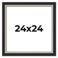 thumbnail image 1 of 24x24 Frame Black Real Wood Picture Frame Width 2.25 Inches | Interior Frame Depth 0.5 Inches |, 1 of 8