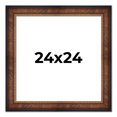 thumbnail image 1 of 24x24 Frame Brown Walnut Gold Ornate Trim Solid Wood Plein Air Picture Frame | 3 Inch Moulding, 1 of 8