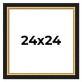 thumbnail image 1 of 24x24 Frame Gold Real Wood Picture Frame Width 2.25 Inches | Interior Frame Depth 0.5 Inches |, 1 of 8