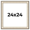thumbnail image 1 of 24x24 Frame Gold Silver Plein Aire 2" Inch Wide Moulding Solid Wood Picture Frame | Modena, 1 of 8
