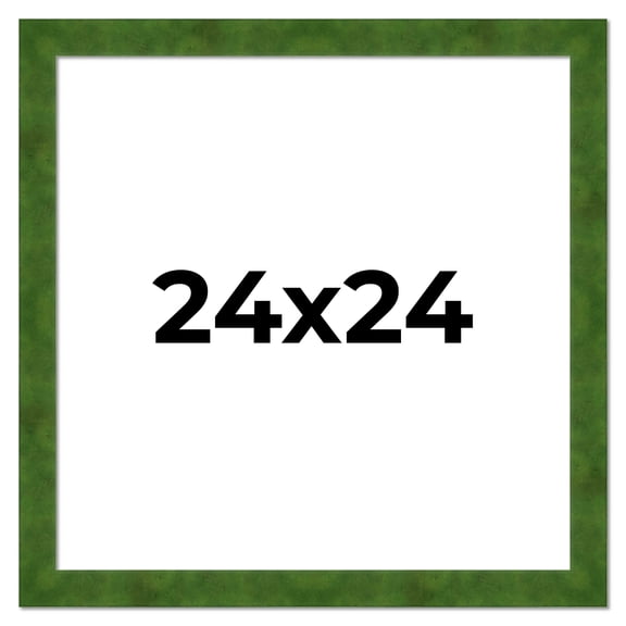 24x24 Frame Green Burl Solid Wood Picture Frame | 1.75 Inches Moulding Width | Interior Frame Depth