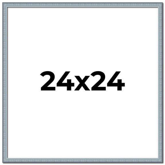 24x24 Frame Rustic Sky Blue Solid Wood Picture Frame | 0.75 Inch Moulding Width |Includes UV