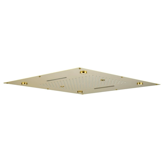 24x24 Inch Ceiling Mounted LED Rain Shower Head, 3 Function(Rain+Waterfall+Spray)Overhead Shower Head