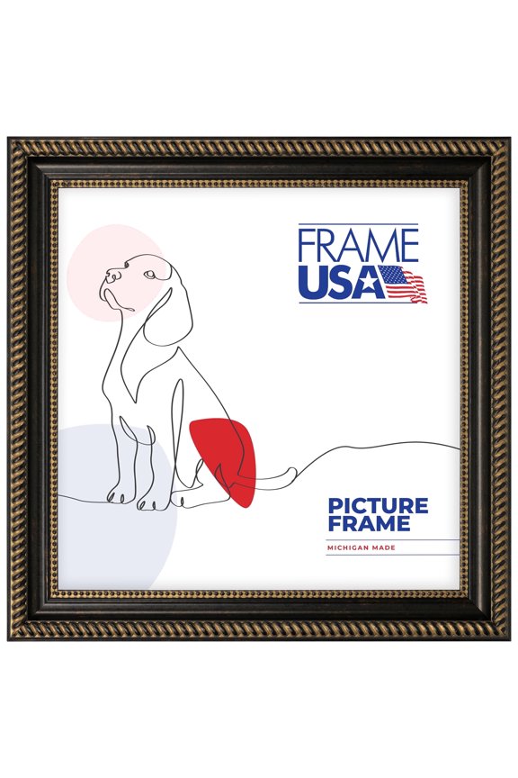 24x24 Picture Frame Black Napolean, 21178-902, 2 Inch MDF, Plexiglass, Wall Display