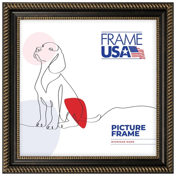 24x24 Picture Frame Black Napolean, 21178-902, 2 Inch MDF, Plexiglass, Wall Display