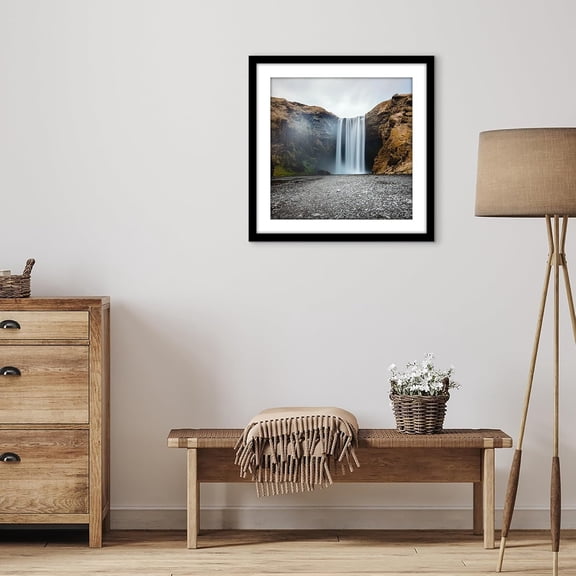 24x24 Picture Frame with Polished Plexiglass - Use as 20x20 Frame with Mat or Display 24x24 Photo Without Mat