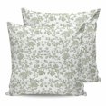 thumbnail image 1 of 24x24 Pillow Covers Set of 2, Green Leaf Flower Throw Pillow Covers Decorative Couch Cushion Case, Vintage Farmhouse Bohemian Spring Microfiber Square Pillowcases for Bedroom Car Living Room, 1 of 7