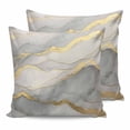 thumbnail image 1 of 24x24 Pillow Covers Set of 2, Marble Grey Throw Pillow Covers Decorative Couch Cushion Case, Modern Gold Luxury Neutral Texture Microfiber Square Pillowcases for Bedroom Car Living Room, 1 of 7