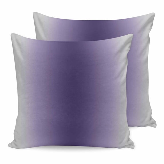 24x24 Pillow Covers Set of 2, Purple Grey Ombre Square Throw Pillow Covers for Couch/Sofa/Living Room, Farmhouse Gradient Minimalist Decorative Soft Pillowcases for Couch Throw Pillows
