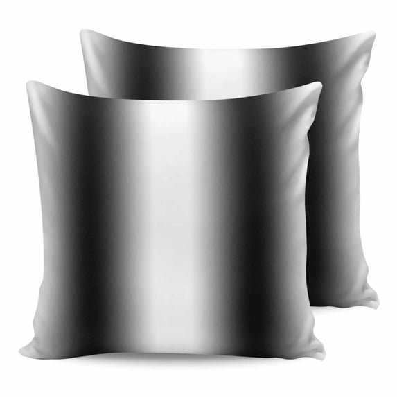 24x24 Pillow Covers Set of 2, White Black Throw Pillow Covers Decorative Couch Cushion Case, Modern Gradient Vertical Stripes Geometric Microfiber Square Pillowcases for Bedroom Car Living Room