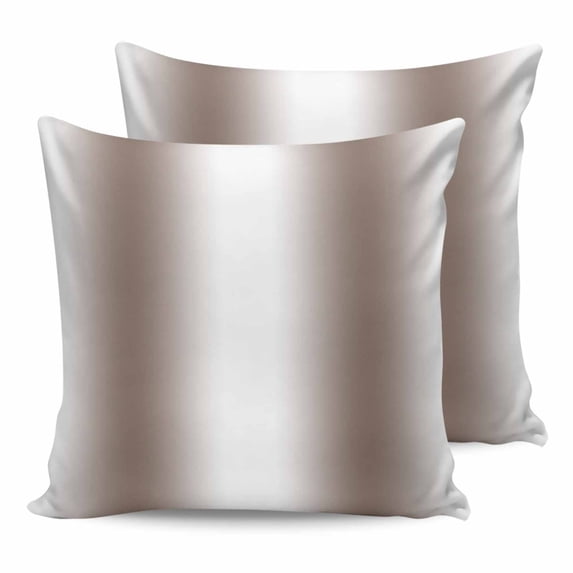 24x24 Pillow Covers Set of 2, White Brown Throw Pillow Covers Decorative Couch Cushion Case, Modern Gradient Vertical Stripes Geometric Microfiber Square Pillowcases for Bedroom Car Living Room